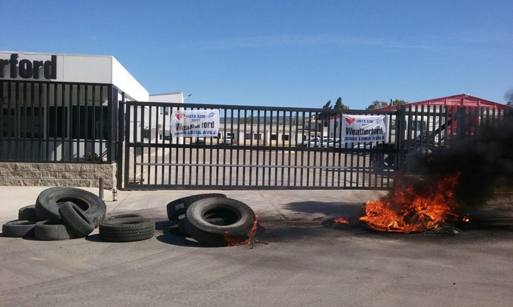 Trabajadores de Weatherford mantienen medidas de fuerza